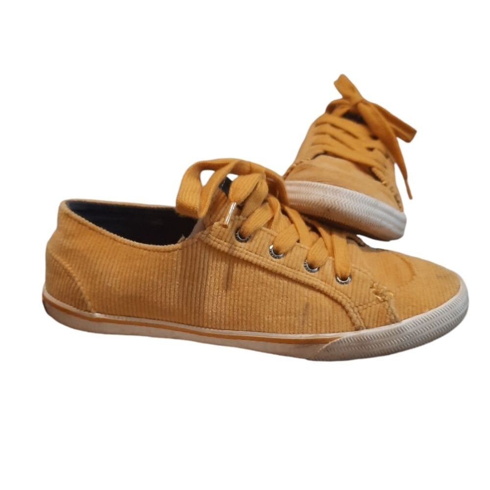 Sperry Top Sider Shoes Womans 6 Tan Corduroy Lace-Up Beach Nautical Outdoor